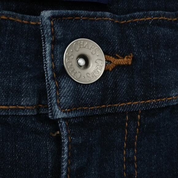 Chaps Jeans Womens 10 Blue Cotton Stretch Denim Mid Rise Crop Kick Flare 30W New - Picture 10 of 14